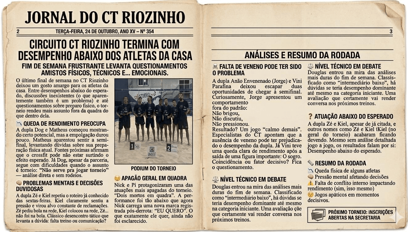 Jornal do CT Riozinho, edição especial da 1ª Etapa do Circuito 2026